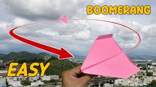 Paper Plane fly like a Boomerang Plane | Come Back Paper Plane | Returning Paper Airplane | Origami