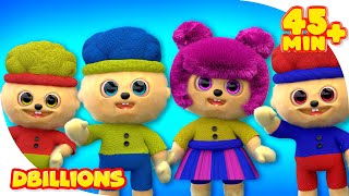 Knitted Cha-Cha, Chicky, Lya-Lya & Boom-Boom Toys | Mega Compilation | D Billions Kids Songs