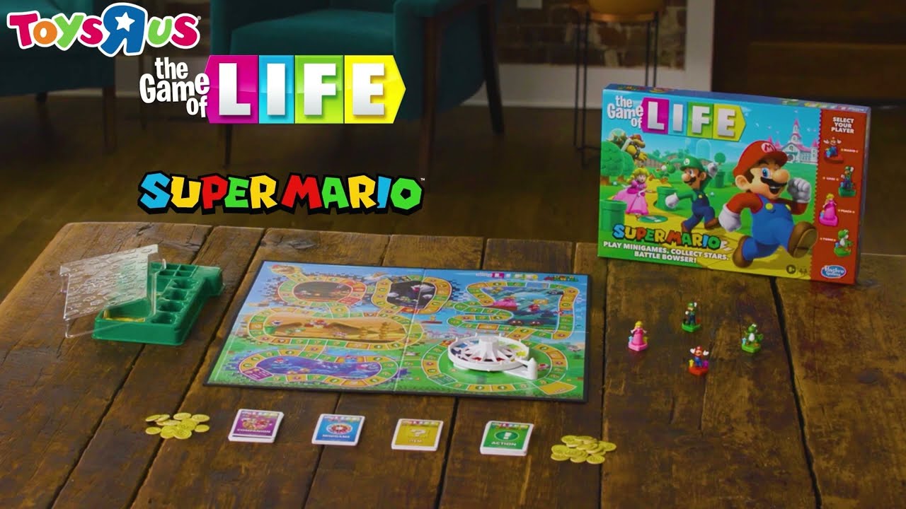 The Game of Life: Super Mario Edition Board Game for Kids Ages 8 and Up -  Hasbro Games