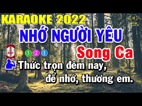 Nhớ Người Yêu Karaoke Song Ca | Trọng Hiếu