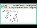 Two-Step Equations with Integers Mastery