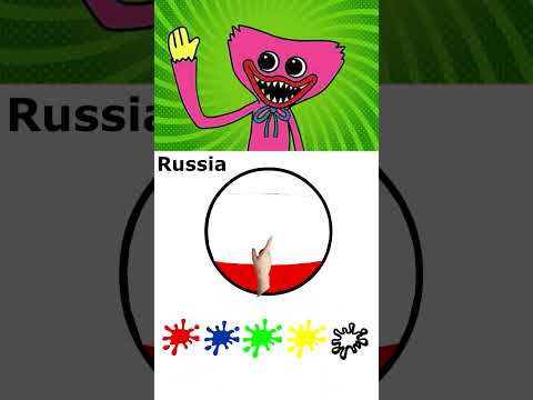 Poppy Playtime Animation Meme - Flag Challenge - countryballs animation #countryballs #shorts