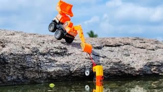 HMT Tractor Falling with Puddle and Rescued by JCB