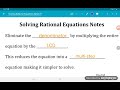 Solving Rational Equations: A Comprehensive Guide