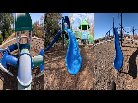 Blue playground parkour climbing POV!