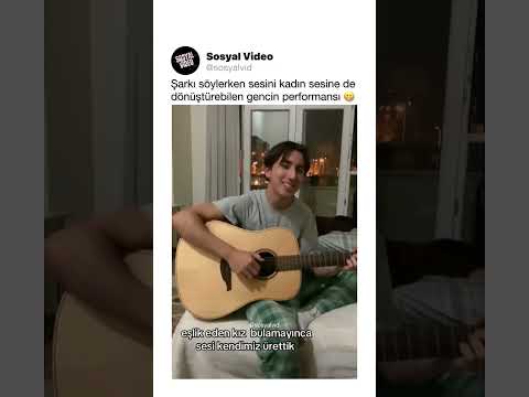 Şarkı söylerken sesini kadın sesine de dönüştürebilen gencin performansı 😁