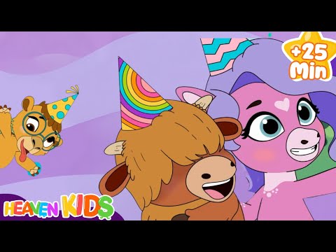 Diversión y Aprendizaje🎵 | Fiesta Infantil 🎉¡PIÑATA!🎈🎂 | 25 MIN 🥳 | Heaven Kids 🎈✨