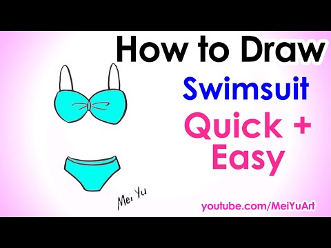 How to Draw a Swimsuit Quick and Easy Step by Step | MeiYuArt (Fun2draw) | Como Dibujar