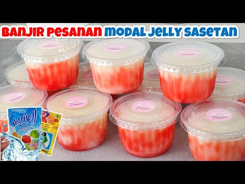 KAMU AKAN MENJADI YANG PERTAMA KALI JUALAN INI SETELAH PRAKTEK RESEPNYA! Puding Cup Susu Agar Jelly