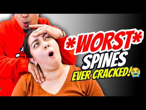 **THE WORST BACKS** HEALED IN 'ONE CRACK!' 😭😱 | Asmr Chiropractic Crunchy Neck | Dr Tubio