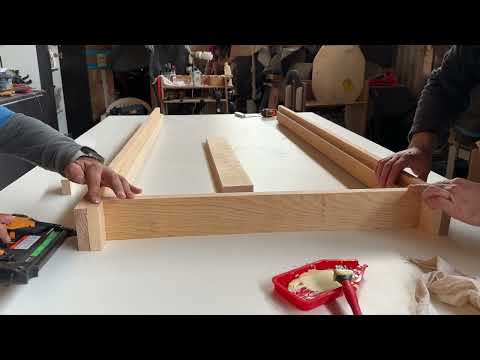 Base tambor para cuna fabricado en Madera de pino