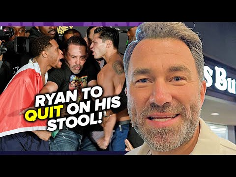 Eddie hearn says this could be the end of ryan garcia’s career! Reacts to haney vs garcia weigh in!