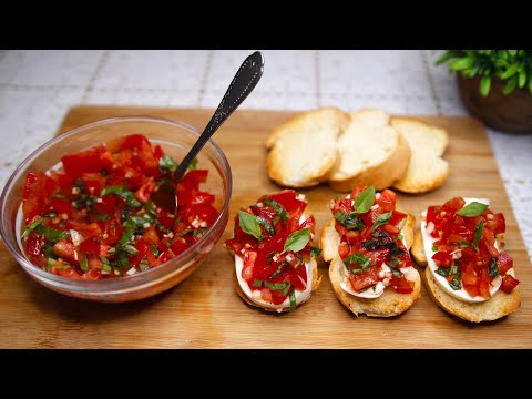 Italienischer Brotaufstrich mit 3 Zutaten! So eine leckere Tomaten hast du noch nie gegessen!