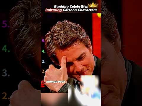 Ranking celebrities imitating cartoon characters #funny #funnyfacemask #funnyvideos #foryou