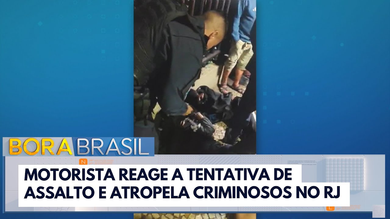 Motorista reage a tentativa de assalto e atropela criminosos no RJ