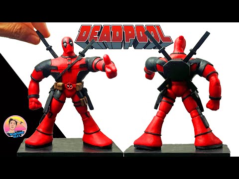 Making DEADPOOL with Polymer Clay. ( Cartoon version ) #Deadpool