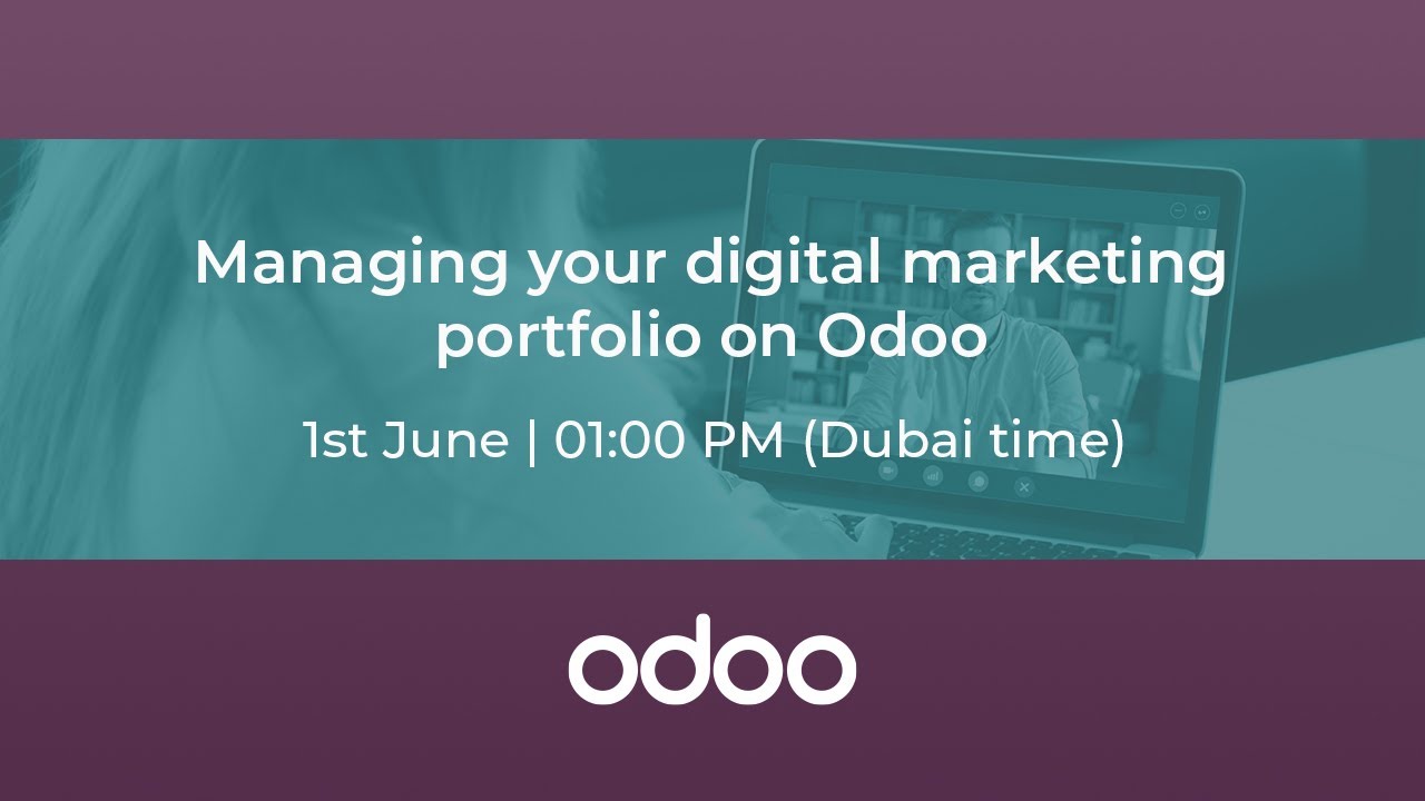 Managing your digital marketing portfolio on Odoo | 01.06.2023

Try Odoo online at https://www.odoo.com Get ready to supercharge your digital marketing efforts with our upcoming webinar.