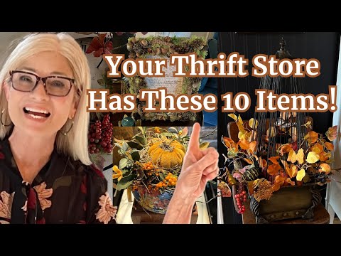 10 NEW Fall Decor DIYs Using Common Thrift Store Finds/Autumn Thrift Flips