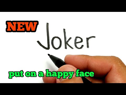 VERY EASY ! How to turn words JOKER into cartoon for kids / How to draw joker