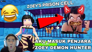AKU MASUK PENJARA ZOEY 😂 DEMON HUNTER ZOEY PRISON OBBY 😈