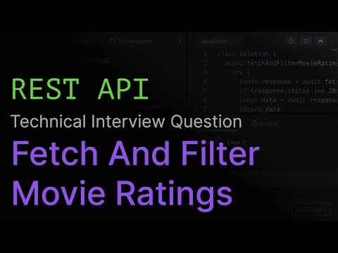 Fetch And Filter Movie Ratings | REST API Coding Interview Challenge