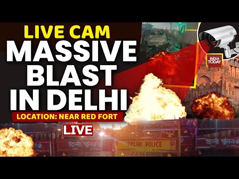 Delhi Blast LIVE CAM Visuals | Delhi Blast Raw Visuals | Red Fort Blast LIVE Visuals | Delhi News