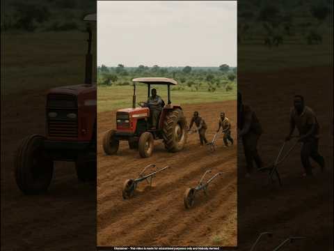 अफ्रीकी लोगों को मिला पहली बार ट्रैक्टर 😨 #cultivation
