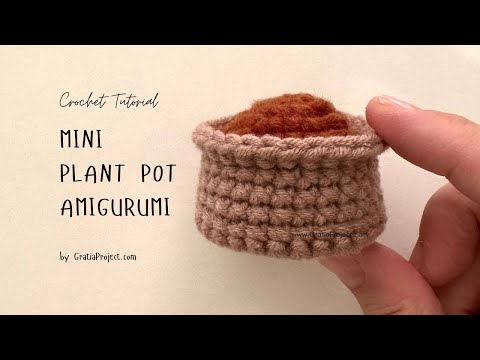 Crochet Mini Plant Pot Amigurumi Tutorial | Step-by-step Crochet Along