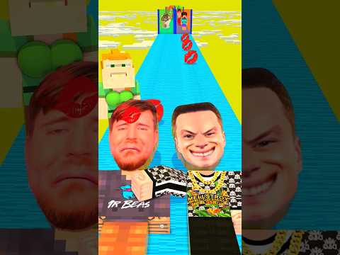 Scary Girl Kiss Run With MrBeast and Mellstroy