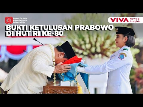 Tahan Tangis! Prabowo Cium Bendera Merah Putih, Pembawa Baki Oleng