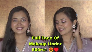 Trying New Makeup Products 😍♥️ Makeup Tutorial Under 500rs 😱🤌 Full Face Of Makeup Under 500rs😍♥️🤌🫶