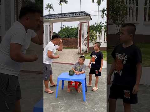 MrHunter Comedy : BOY PERFORMS MAGIC WITH WATERMELON AND RAINBOW CANDY ๐ #shorts