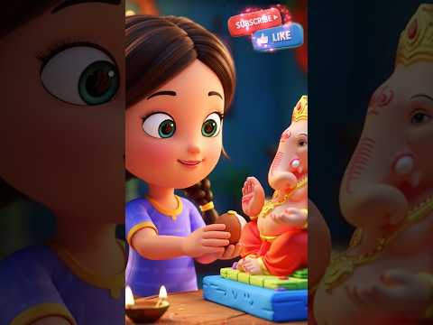 🙏 गणेश चतुर्थी स्पेशल | गरीब बच्ची और मिट्टी के लड्डू का चमत्कार | Ganesh Ji Story | #ai #shorts