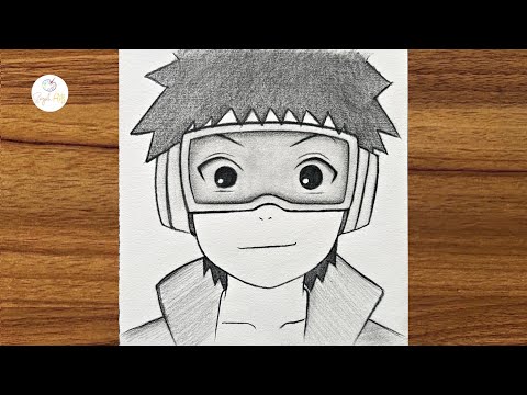 How to draw Obito Uchiha || How to draw anime step by step || Easy anime drawing for beginners