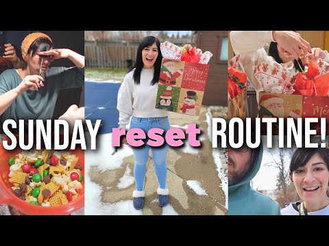 Sunday RESET | Weight Loss Snack Meal Prep | Hair Cut, Wrapping Christmas Presents, Organizing