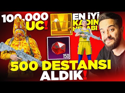 EN İYİ KADIN HESABINA 15 DESTANSI ALIP 500 DESTANSI YAPTIK! REKOR! PUBG Mobile