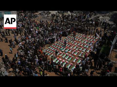 Funeral held in Gaza after over 100 bodies recovered from 2023 Israel strike