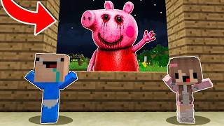 PEPPA PIG MALVADA... QUIERE ENTRAR A MI CASA en MINECRAFT 😰 BEBÉ NOOB
