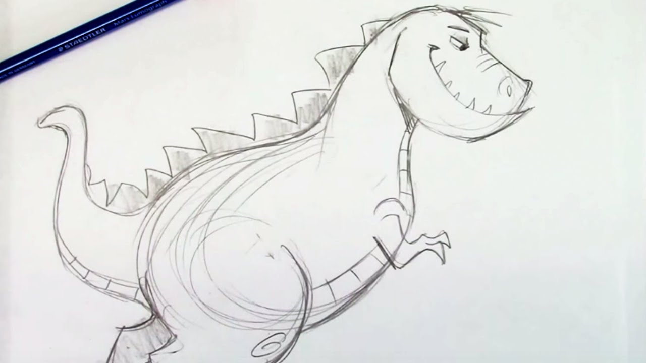How to Draw a Dinosaur Cartoon (Step by Step) - Christopher Hart
