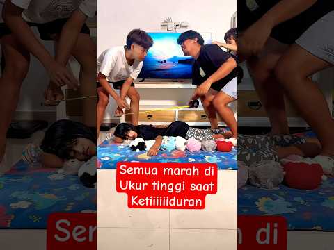 MARAH SAAT DI UKUR TINGGI PAS TIDUR!! #viralvideo #viralshort
