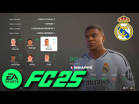 REAL MADRID SQUAD 2025 - ALL PLAYER FACES & RATINGS EA FC 25