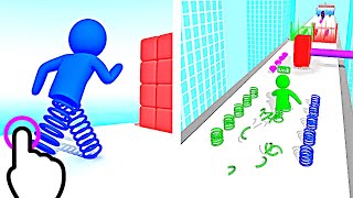 Spring Leg Runner - Spring Color Stickman Run - All Levels iOS Android GamePlay #9