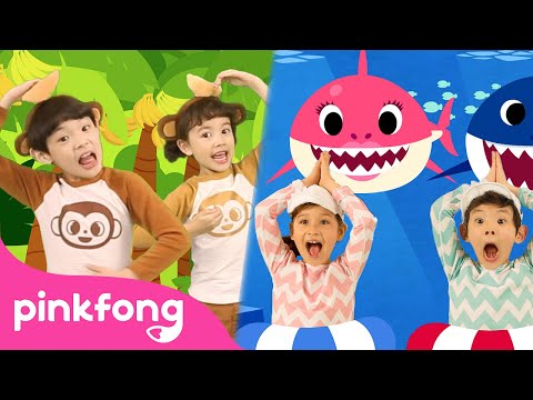 FASTER Version of Baby Shark Dance X Monkey Banana | Baby Monkey | Animal Song | Pinkfong