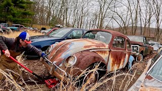 Old Car Saved from Crusher - Rescued | 1962 VW Beetle in Junkyard