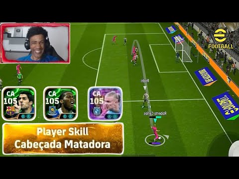 CABEÇADA MATADORA com Haaland,Suarez e Drogba na FORMAÇÃO 4123 no eFootball 2025 Mobile