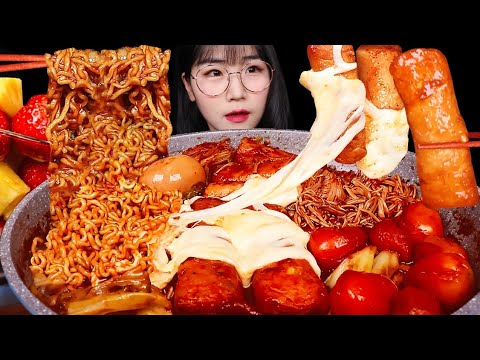 매콤 라볶이 먹방! 가래떡 어묵 계란 라면사리 분식 리얼사운드 Spicy Tteokbokki Mukbang Asmr