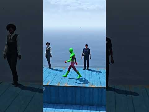 GTA 5 Epic Spiderman Ragdolls | Jumps / Fails ep.1378 #shorts