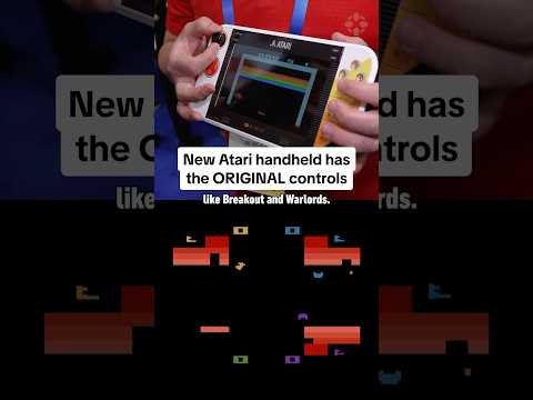 The Atari Gamestation Go has a NUMBER PAD! #ces #atari #pong #handheld #gaming #gamestation #ces2025