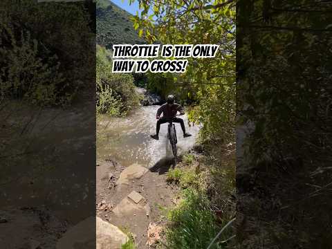 Water Crossing on the Trailblazer #ebike Using Throttle Only! A Throttle Is A MUST! #emtb #offroad