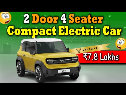 2 Door 4 Seater Compact SUV Electric Car🤩 | Vinfast VF3 | Electric Vehicles India